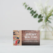 Handwerkzeuge | Bau | Ziegelholz Visitenkarte (Stehend Vorderseite)