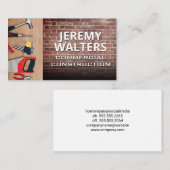 Handwerkzeuge | Bau | Ziegelholz Visitenkarte (Vorne/Hinten)