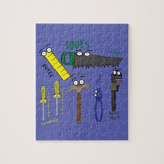 Handwerkzeuge, Cartoon Art Puzzle (Vertikal)