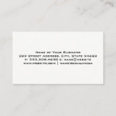 Handwerkzeuge für Tischler | Builder Visitenkarte (Rückseite)