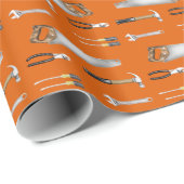 Handwerkzeuge mit Schraubendreher einsägen Geschenkpapier (Rolleneckpunkt)