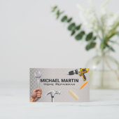 Handwerkzeuge | Stahluntergrund Visitenkarte (Stehend Vorderseite)