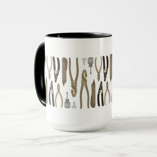 Handwerkzeuge Tasse (Vorderseite Links)