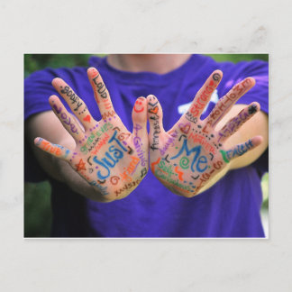 Handwörter bedeuten Fingers farbenfrohe Marker Pal Postkarte