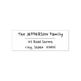 Handwriting-ähnliche Briefmarke für Familienname Permastempel