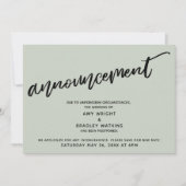 Handwriting - Ankündigung von Hochzeitsfeiern vers (Vorderseite)