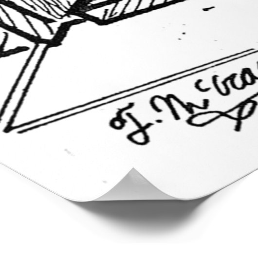 Handwriting-Cartoon 2059 Poster (Ecke)