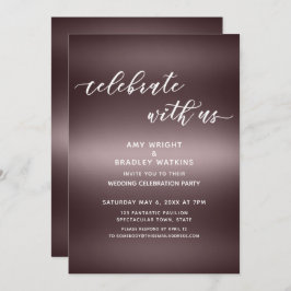 Handwriting Celebrate mit Uns über Rose Gold Einladung