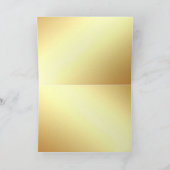 Handwriting Danke Text Elegant Gold Template (Innenseite)