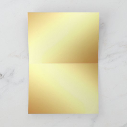 Handwriting Danke Text Elegant Gold Template (Innenseite)