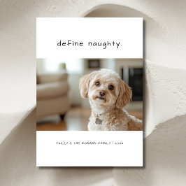 Handwriting Definition eines schmutzigen Hundes We Feiertagskarte