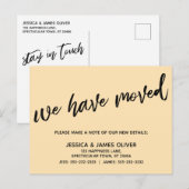 Handwriting Einfach haben wir Typografie Peach bew Postkarte (Vorne/Hinten)