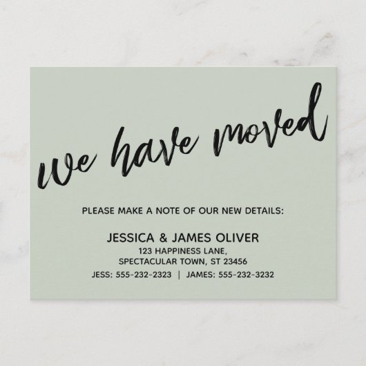 Handwriting Einfach haben wir Typografie-Seite ver Postkarte (Vorderseite)