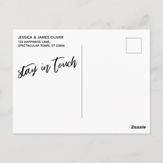 Handwriting Einfach haben wir Typografie-Seite ver Postkarte (Rückseite)