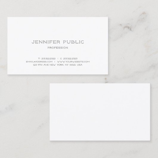 Handwriting Einfache Berufliche Vorlage Moderne Visitenkarte (Vorne/Hinten)