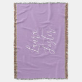 Handwriting Eleganname Lilac Color Decke (Vorderseite Vertikal)
