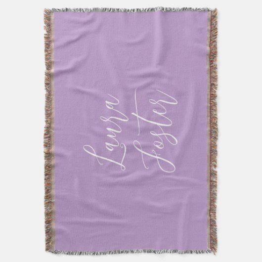Handwriting Eleganname Lilac Color Decke (Vorderseite Vertikal)