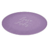 Handwriting Eleganname Lilac Color Schneidebrett (Ecke)