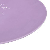 Handwriting Eleganname Lilac Color Schneidebrett (Ecke)