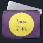 Handwriting Eleganter Name Indigo & Gelb Farbe Laptopschutzhülle<br><div class="desc">Ein attraktives,  auffälliges und dennoch äußerst einfaches Design. Ich bin sicher,  dass genau das das ist,  wonach du suchst.</div>