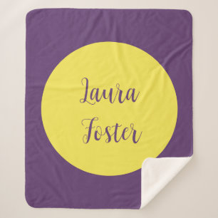 Handwriting Eleganter Name Indigo & Gelb Farbe Sherpadecke