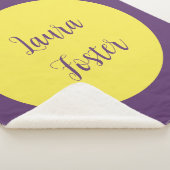 Handwriting Eleganter Name Indigo & Gelb Farbe Sherpadecke (3/4)