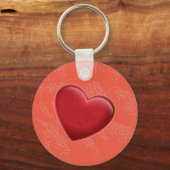 Handwriting Eleganter Name Rotes Herz Liebe Romanc Schlüsselanhänger (Rückseite)