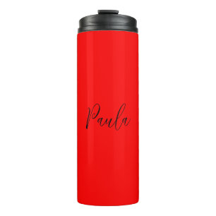 Handwriting Elegantname Red Color Schlicht Thermosbecher