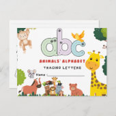 Handwriting-FlashCards für Kindergarten | A-B | Postkarte (Vorne/Hinten)