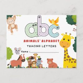 Handwriting-FlashCards für Kindergarten | A-B | Postkarte