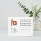 Handwriting-FlashCards für Kindergarten | B,C | Postkarte (Stehend Vorderseite)