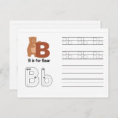 Handwriting-FlashCards für Kindergarten | B,C | Postkarte (Vorne/Hinten)