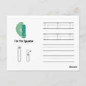 Handwriting-FlashCards für Kindergarten | H, I | Postkarte (Rückseite)