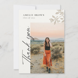 Handwriting Graduation Thank You Card Einladung