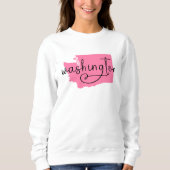 Handwriting Heart Washington in Rosa Sweatshirt (Vorderseite)