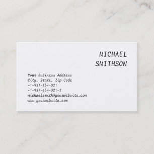 Handwriting-Kalligrafisches Skript WhiteBusiness-K Visitenkarte