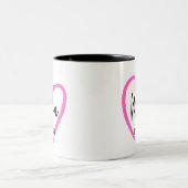 Handwriting Modern Simple Heart Mother's Day Tasse (Mittel)