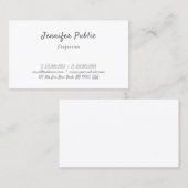 Handwriting Moderne, elegante Minimalistische Vorl Visitenkarte (Vorne/Hinten)