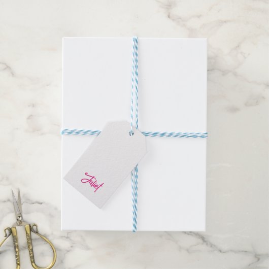 Handwriting NAME Farbiger Preppy Spaß Geschenkanhänger (Mit Garn)