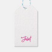 Handwriting NAME Farbiger Preppy Spaß Geschenkanhänger (Vorderseite)