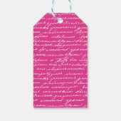 Handwriting NAME Farbiger Preppy Spaß Geschenkanhänger (Rückseite)