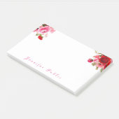 Handwriting Name Text Wasserfarbe Rose Elegant Post-it Klebezettel (angewinkelt)
