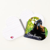 Handwriting-Overlay Rottweiller Dog Foto Notizbuch (Innenseite)