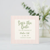 Handwriting pastel Retro Hochzeit speichern Datum Save The Date (Stehend Vorderseite)