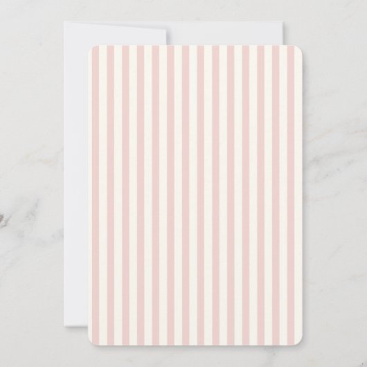 Handwriting Pastel Retro Hochzeitkarte Einladung (Rückseite)