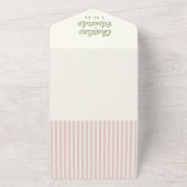 Handwriting Pastel Retro Wedding All In One Einladung (Außenbereich)