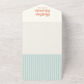 Handwriting Pastel Retro Wedding All In One Einladung (Außenbereich)