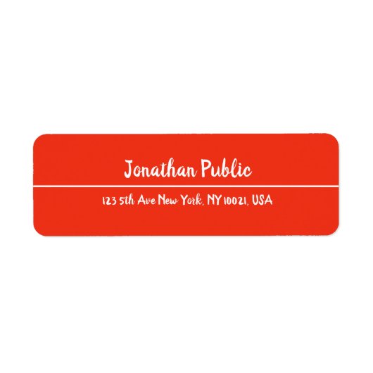 Handwriting Red Christmas Template Rücksendeadress (Vorne)