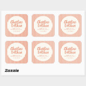 Handwriting RetroWedding Rechteckheber Quadratischer Aufkleber (Blatt)