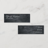 Handwriting Schlicht Grau Moderne Slim Feminine Mini Visitenkarte (Vorne/Hinten)